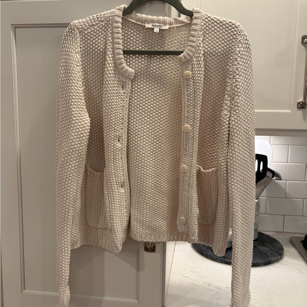 Splendid Women's Cream Sweater Cardigan